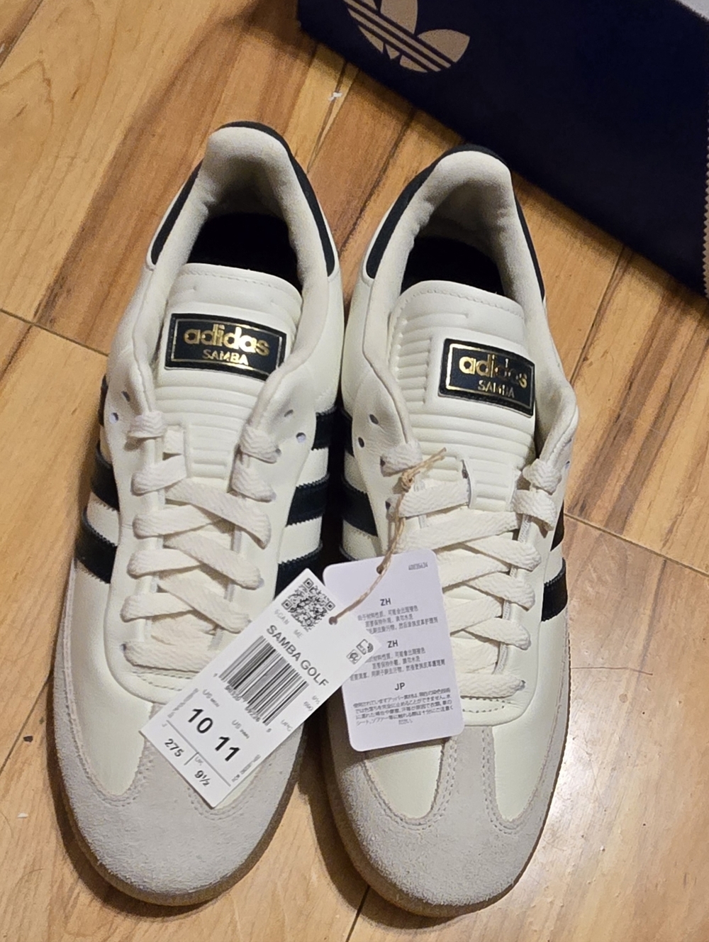 adidas Samba GOLF Classics Men’s/Women's  Shoes - Cream with Green Stripes
